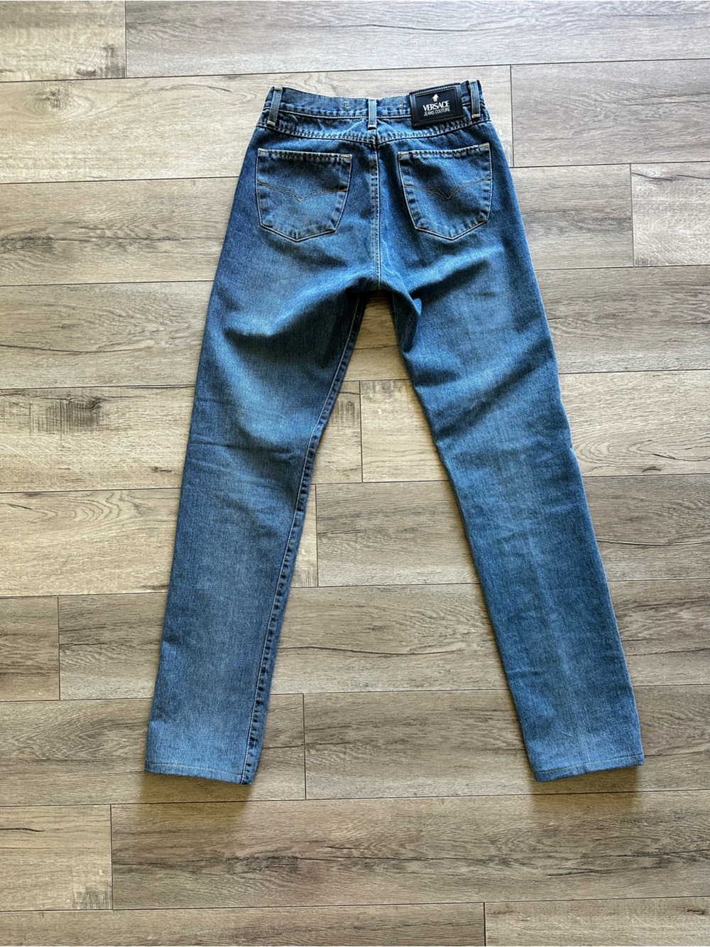 Versace Women's Straight Leg Jeans in Medium Blue Denim - Picture 6 of 12